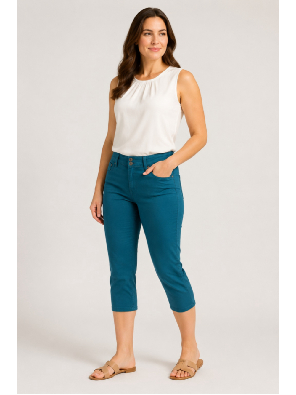 Women's Levi's Teal Capri Pants Size 12